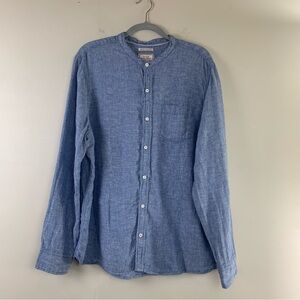 Fat face men’s linen chambray  long sleeve XL shirt